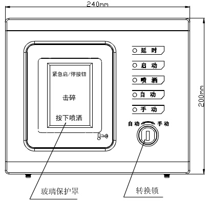 GST-LD-8316手自動(dòng)轉(zhuǎn)換開(kāi)關(guān)外形示意圖