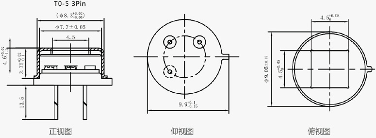 S708紅外熱釋電傳感器外形尺寸